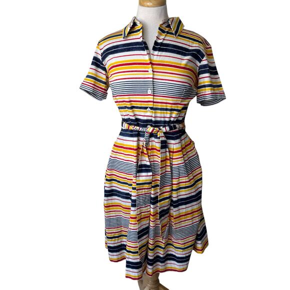 FRANCES VALENTINE Bella Dress Regatta Stripe Medium - Picture 12 of 13